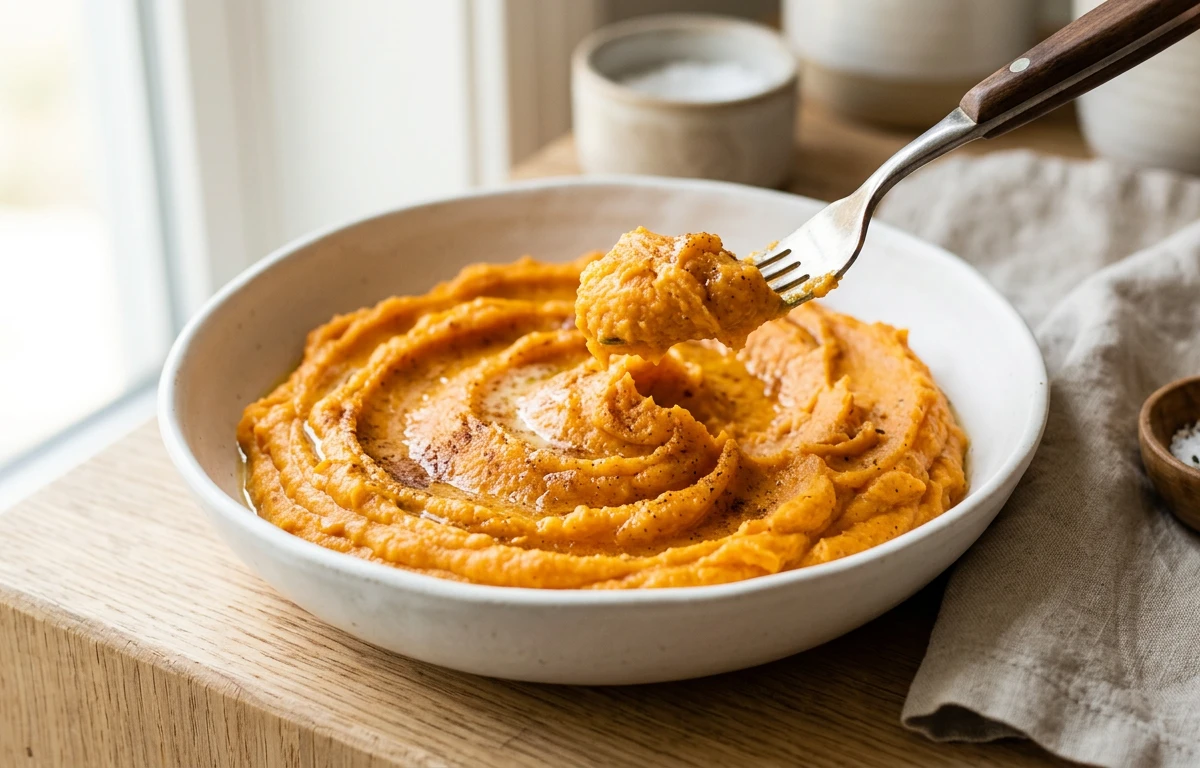 Simple Cinnamon Sweet Potato Mash