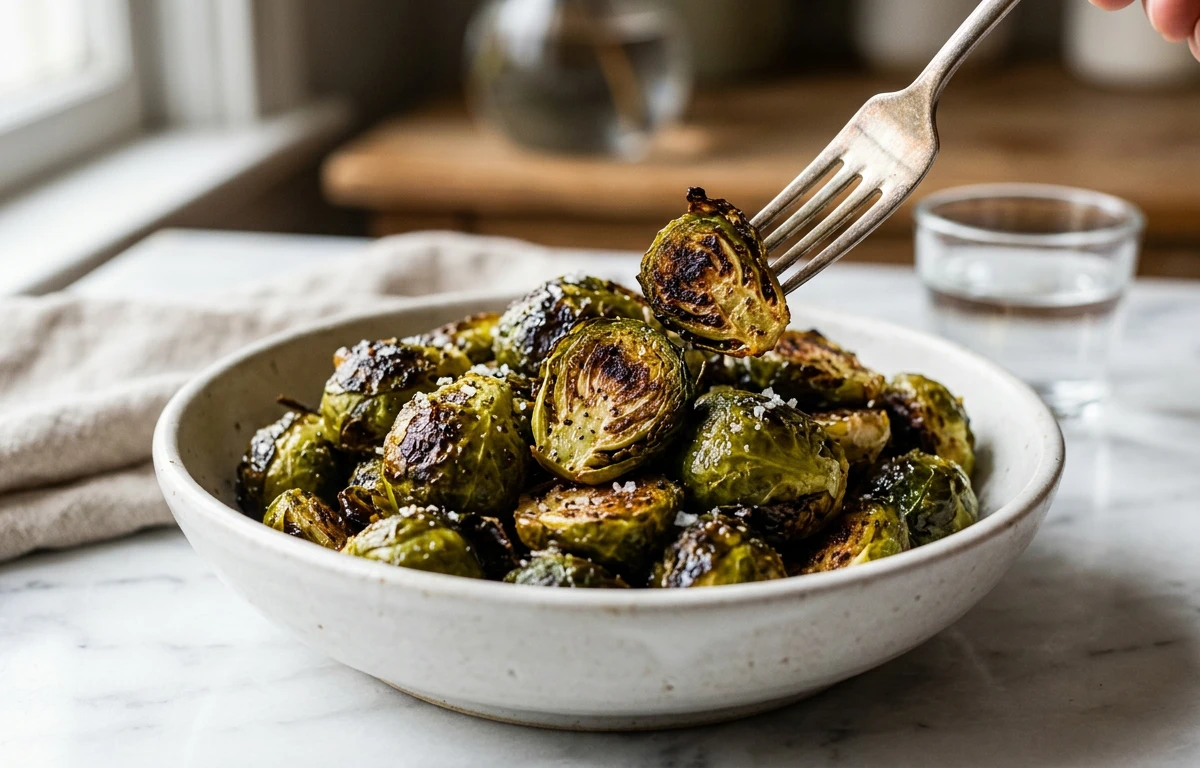 Simple Crispy Roasted Sprouts