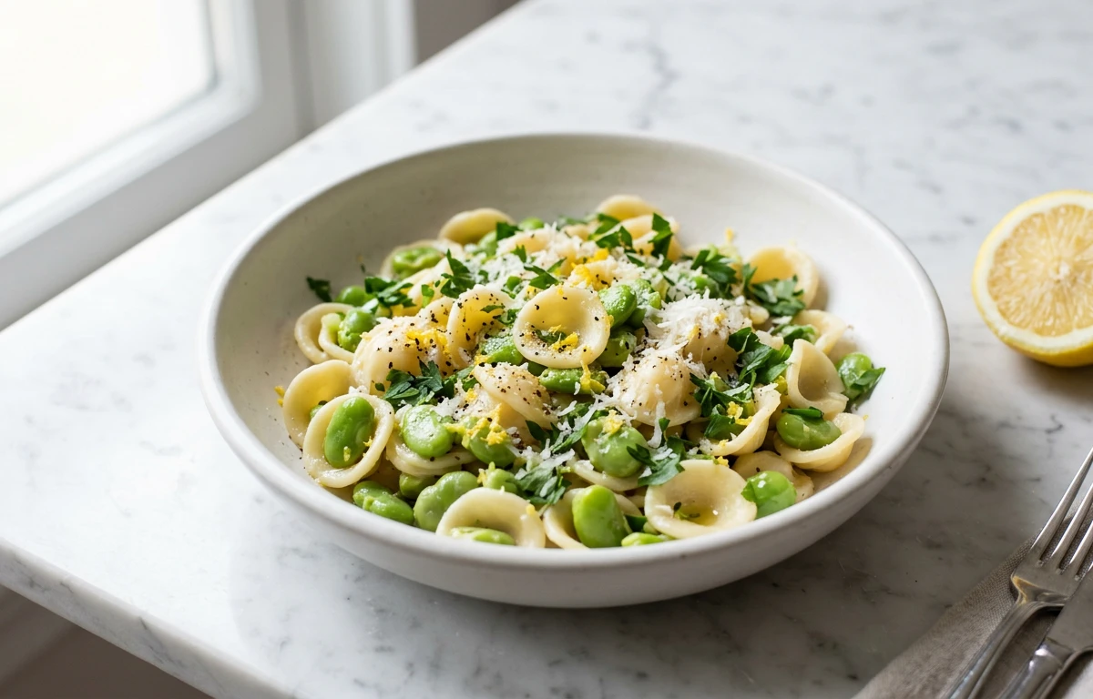 Simple Fava Bean Pasta