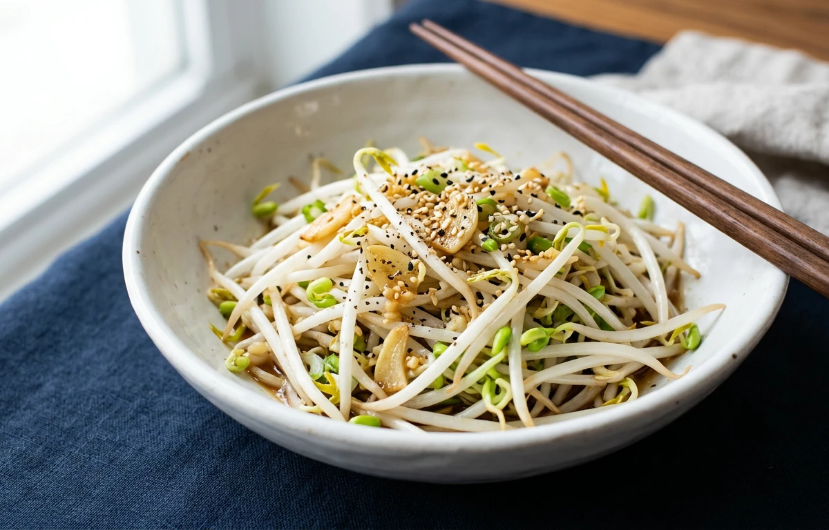 Simple Garlic Bean Sprout Stir-fry
