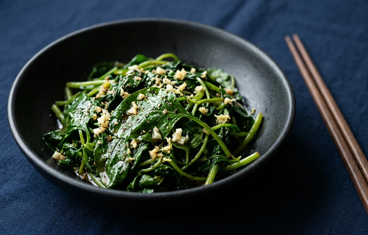 Simple Garlic-Ginger Amaranth Stir-fry