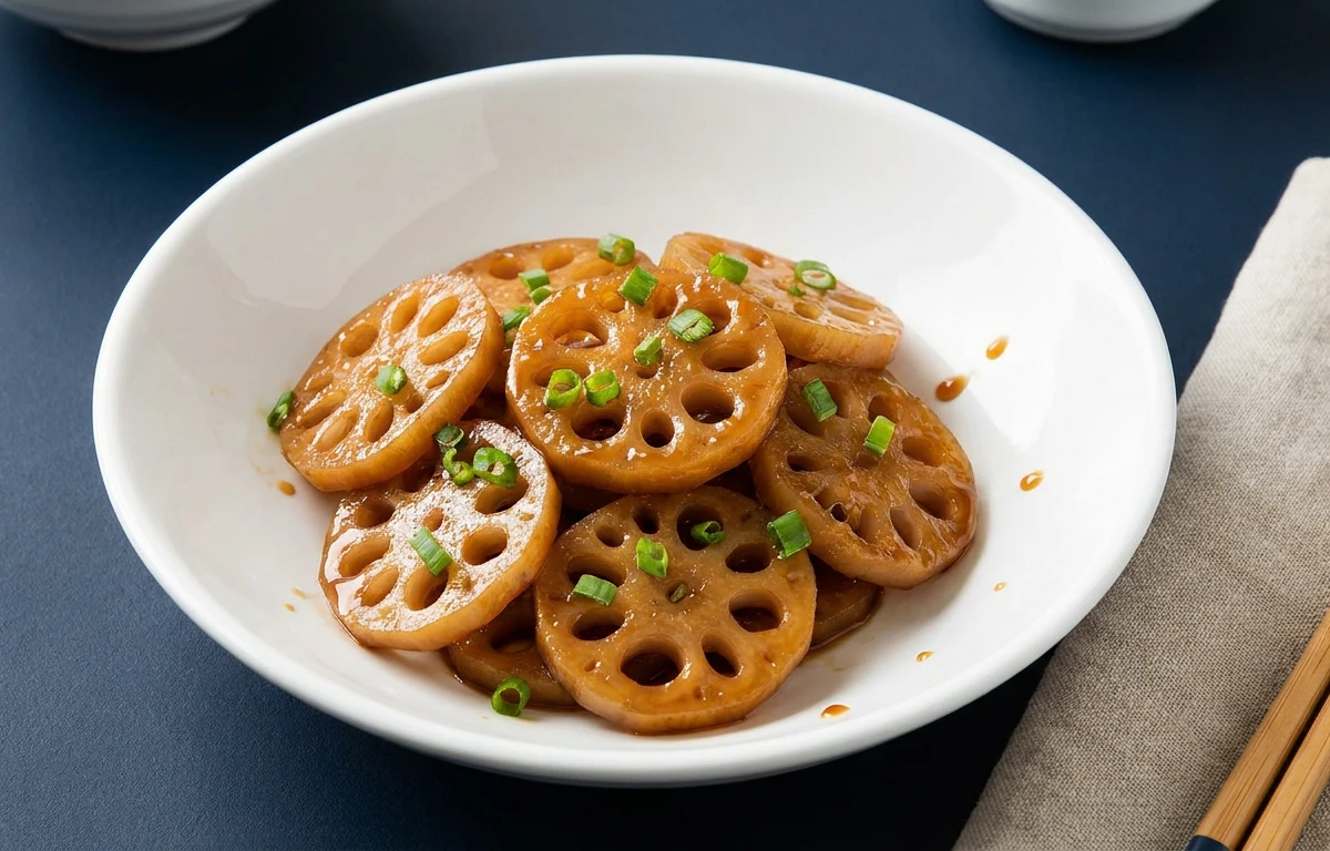 Simple Garlic-Ginger Lotus Stem Stir-fry