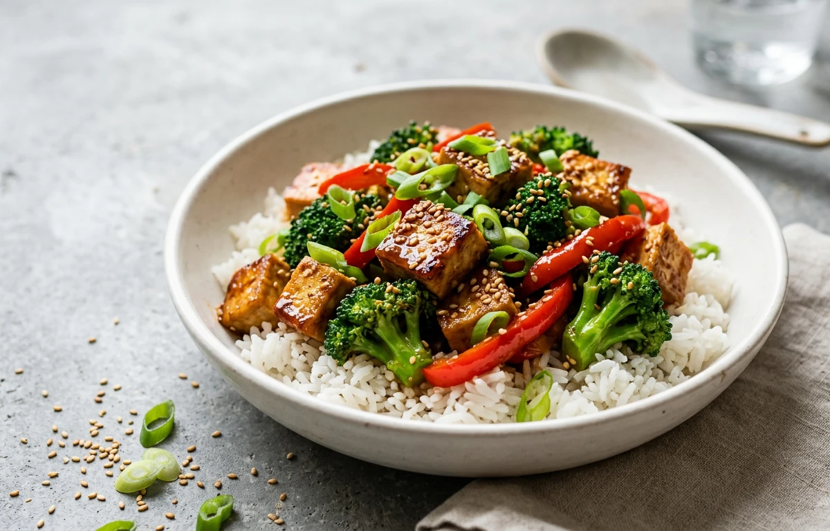 Simple Ginger-Garlic Tofu Stir-Fry