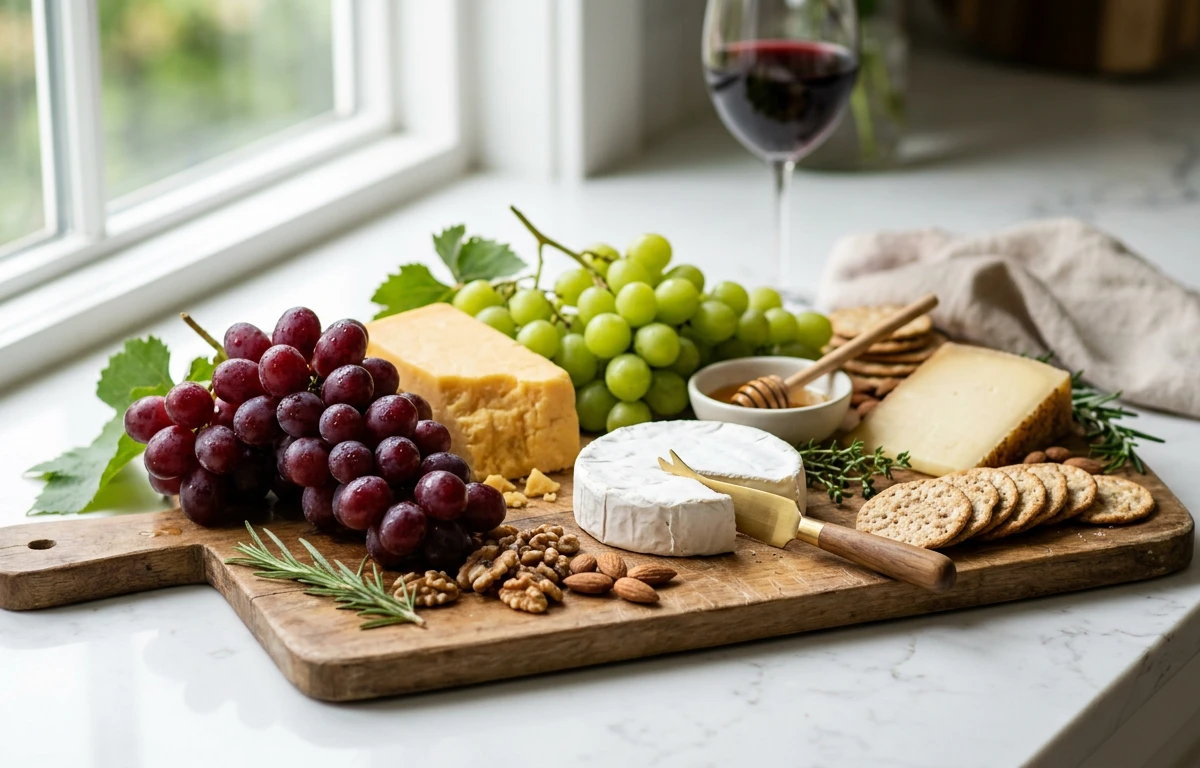 Simple Grape & Cheese Plate