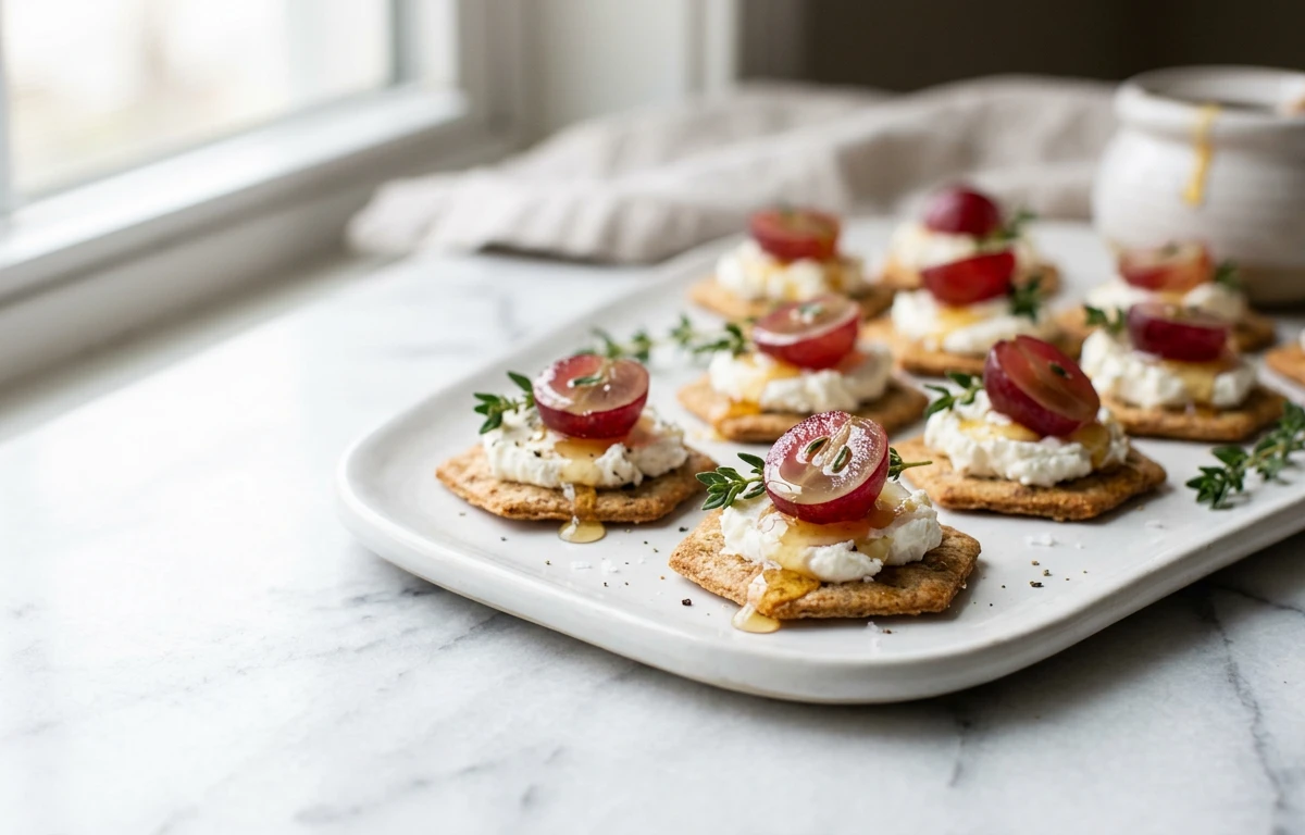 Simple Grape & Goat Cheese Bites