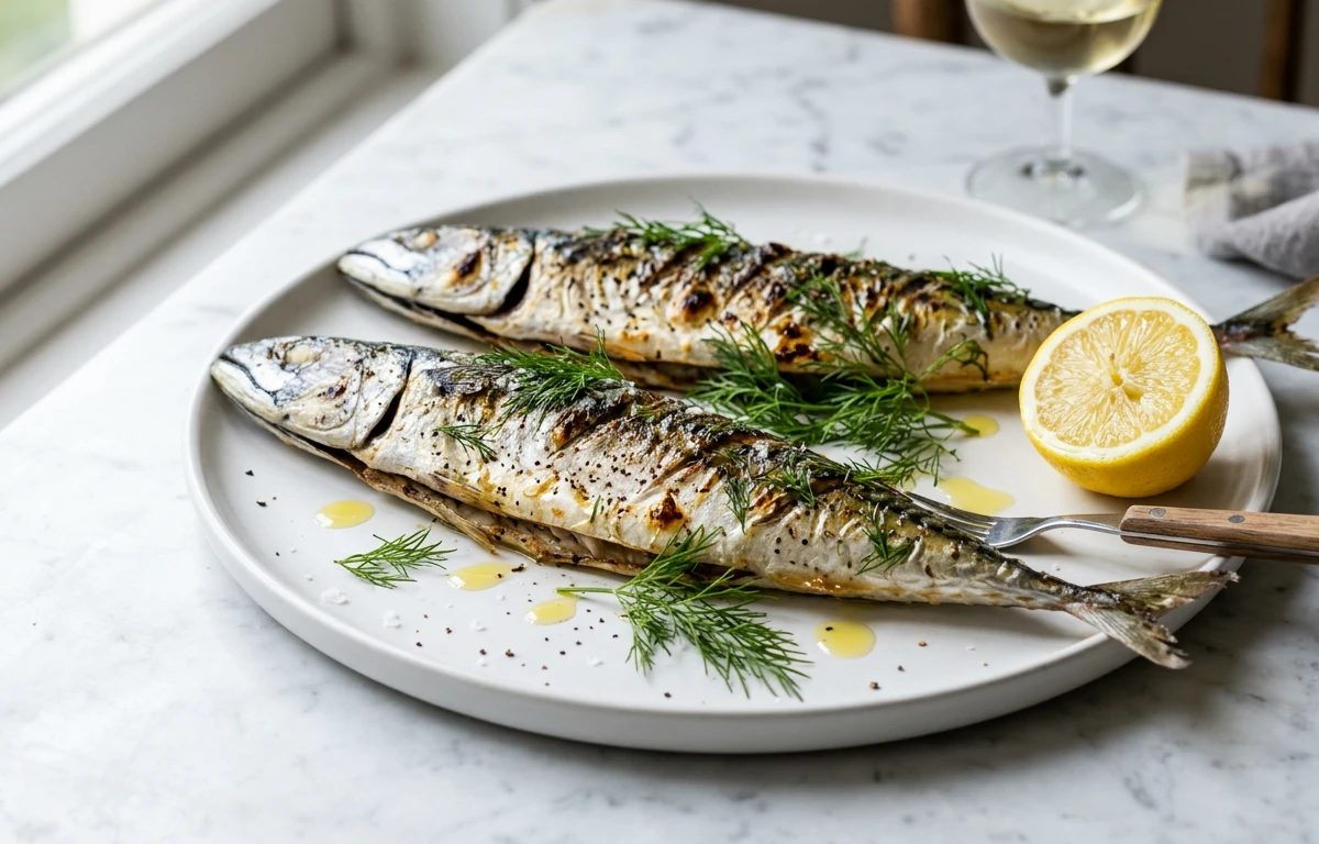 Simple Grilled Mackerel with Lemon