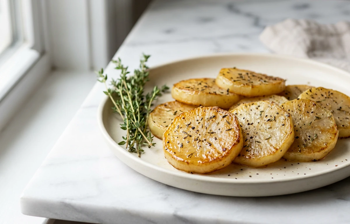 Simple Herb-Roasted Kohlrabi