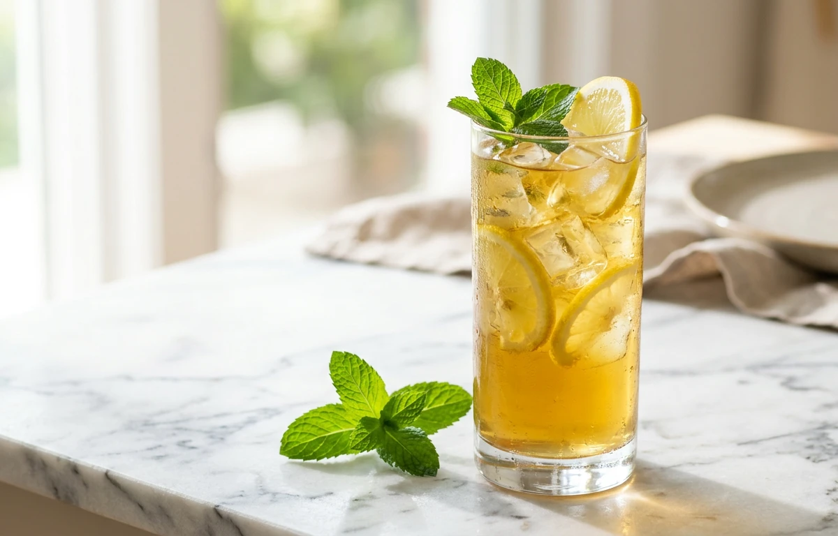Simple Iced Green Tea with Mint