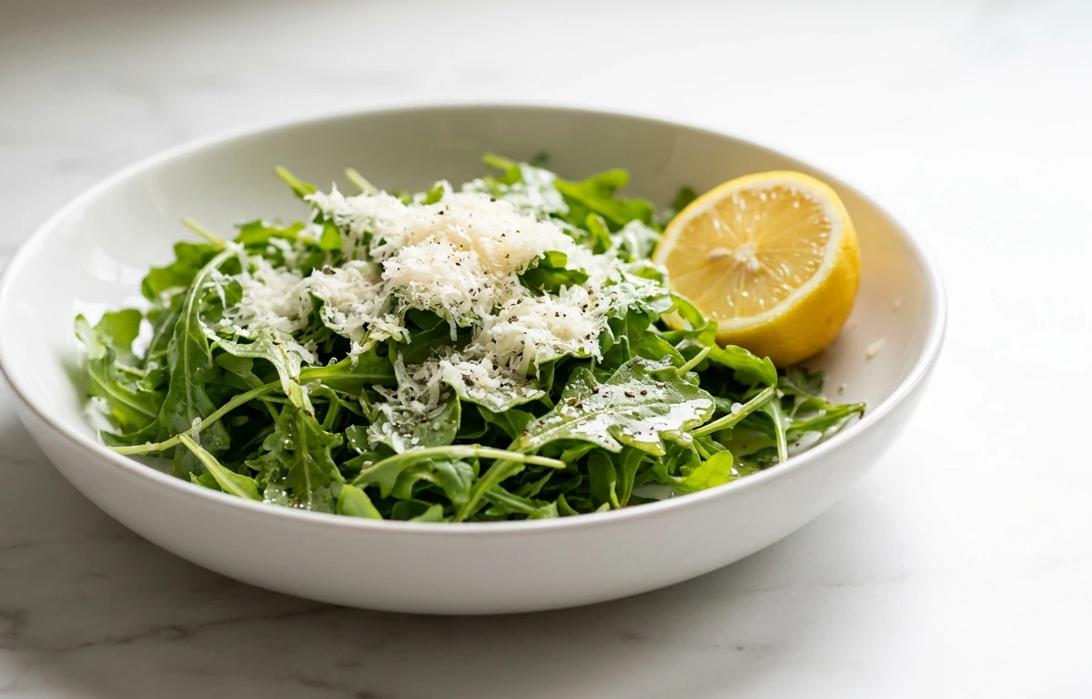 Simple Lemon Parmesan Arugula Salad