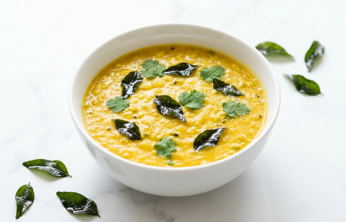 Simple Lentil Dal with Crispy Curry Leaves