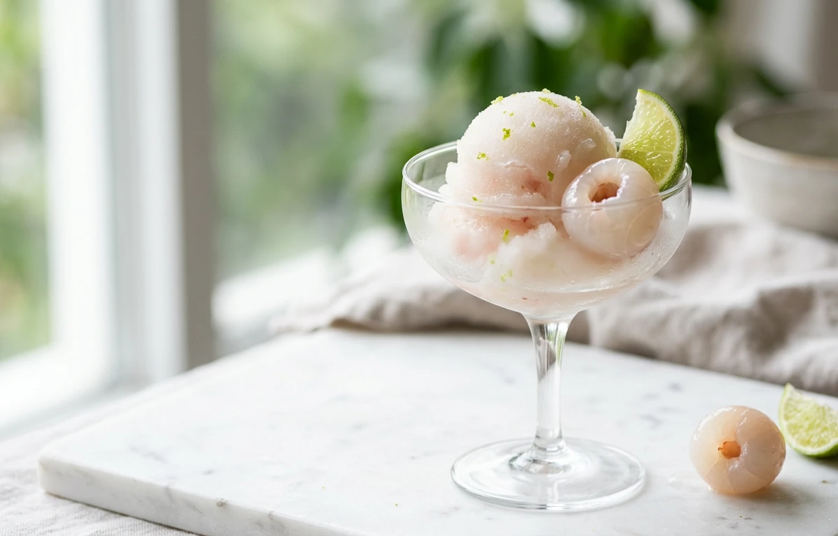Simple Litchi Sorbet