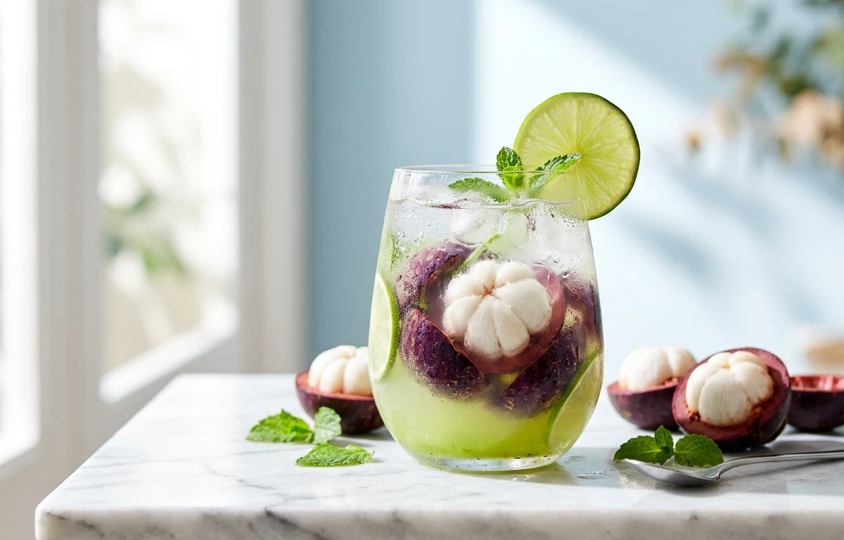 Simple Mangosteen & Lime Cooler