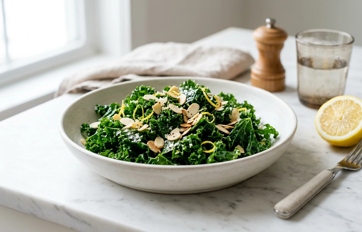 Simple Massaged Kale & Lemon Salad