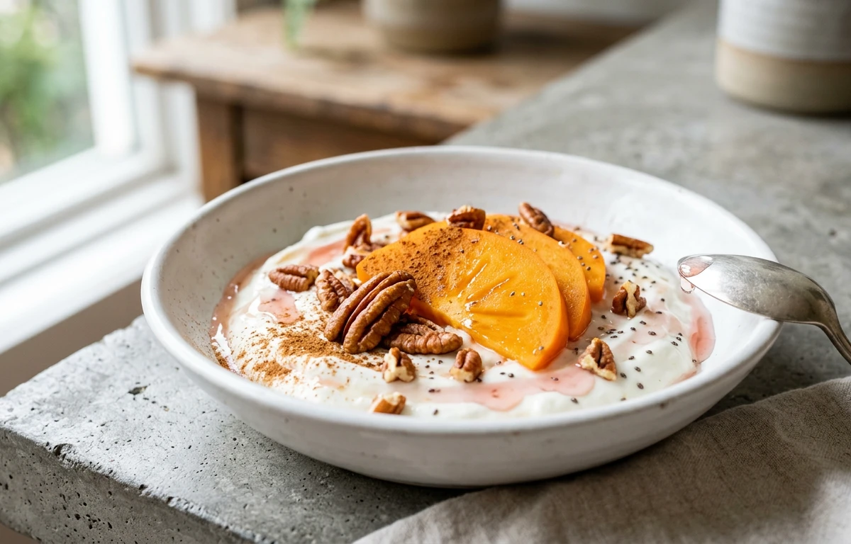 Simple Persimmon Yogurt Bowl