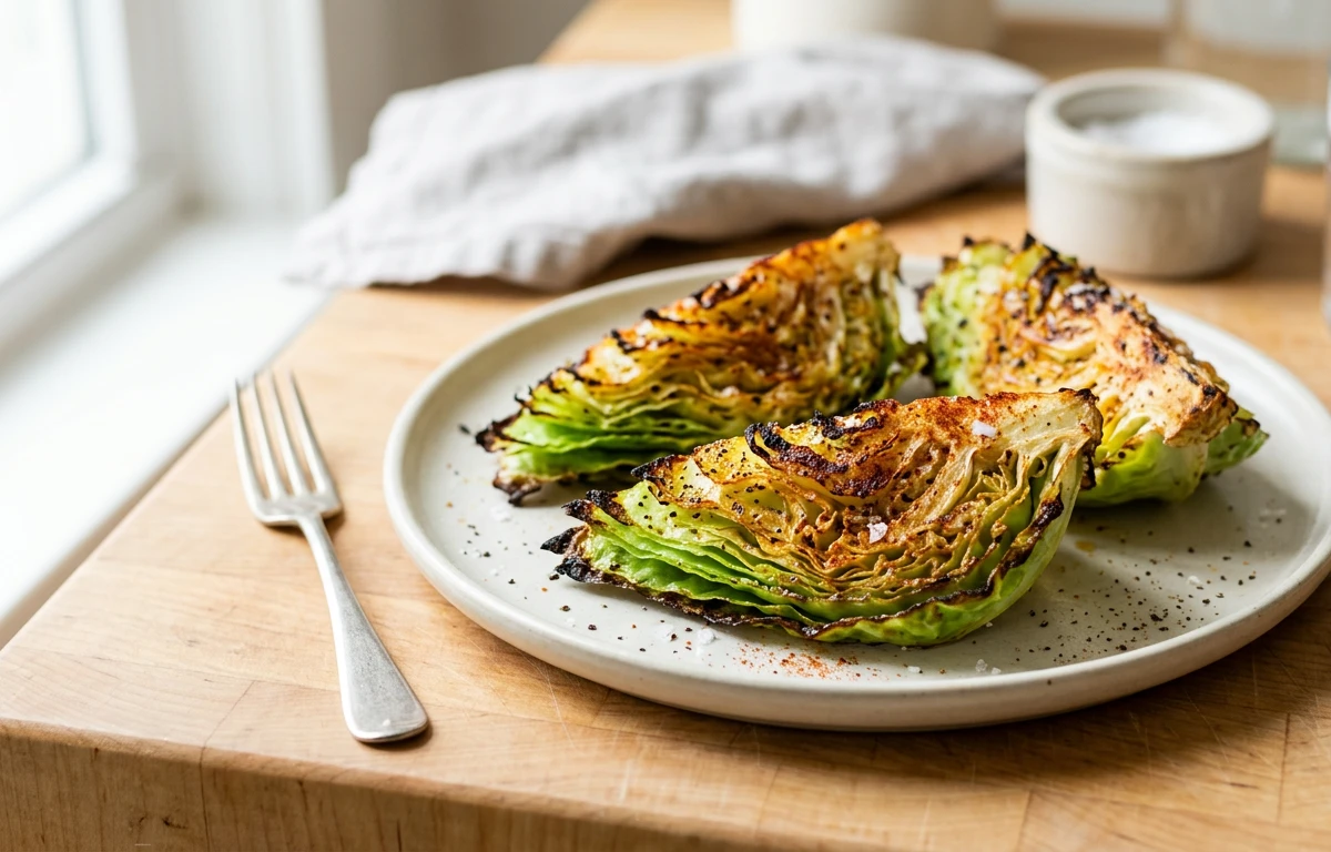 Simple Roasted Cabbage Wedges