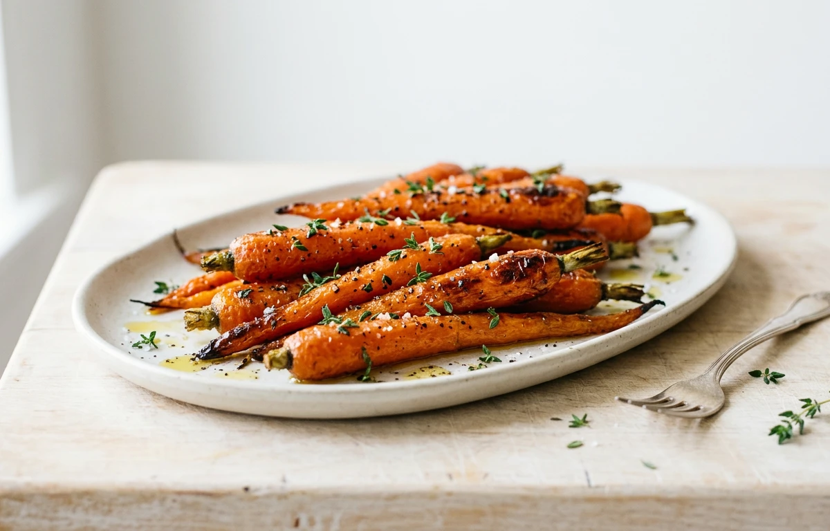 Simple Roasted Carrots with Thyme