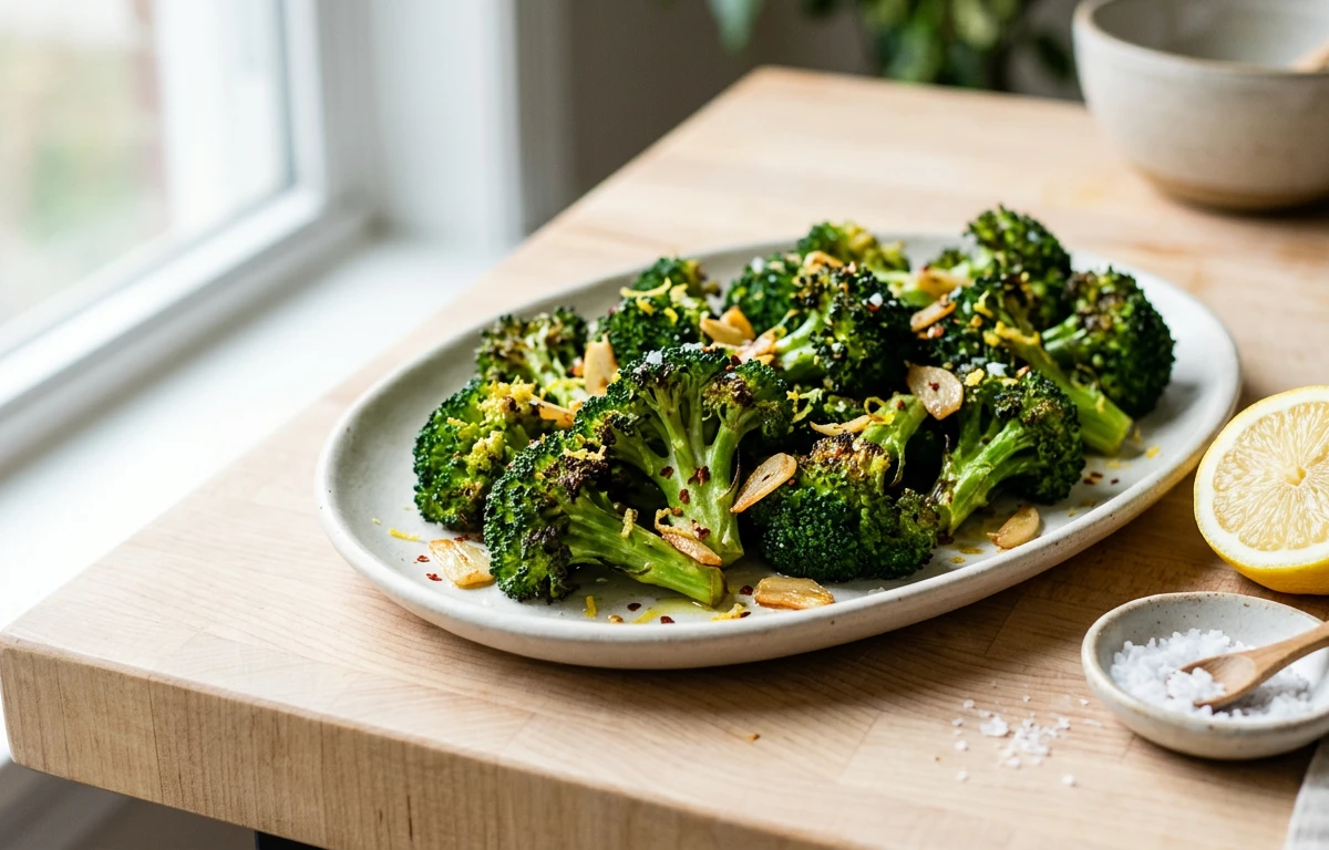 Simple Roasted Garlic Broccoli