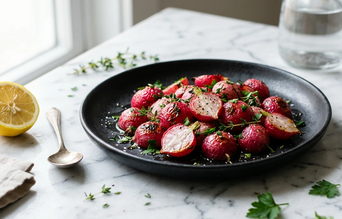 Simple Roasted Radishes with Thyme