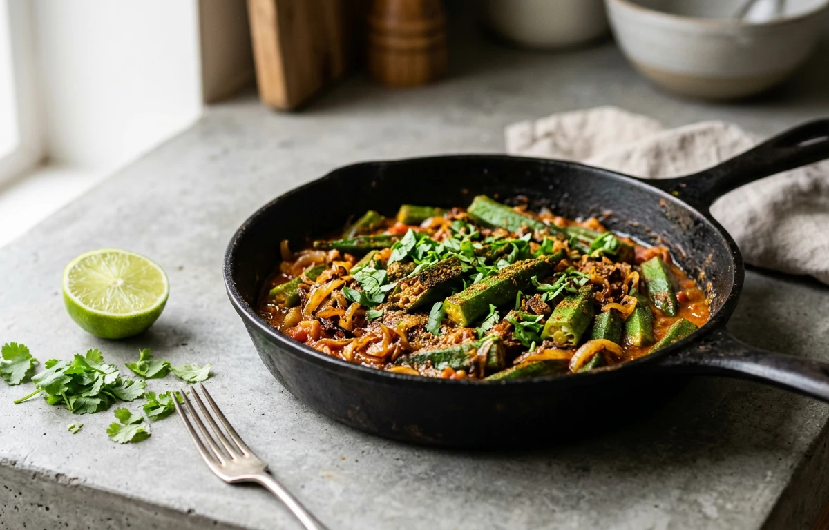 Simple Skillet Bhindi Masala