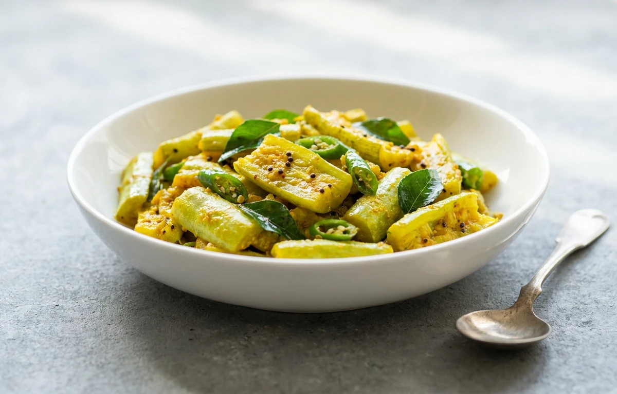 Simple Snake Gourd & Turmeric Stir-fry