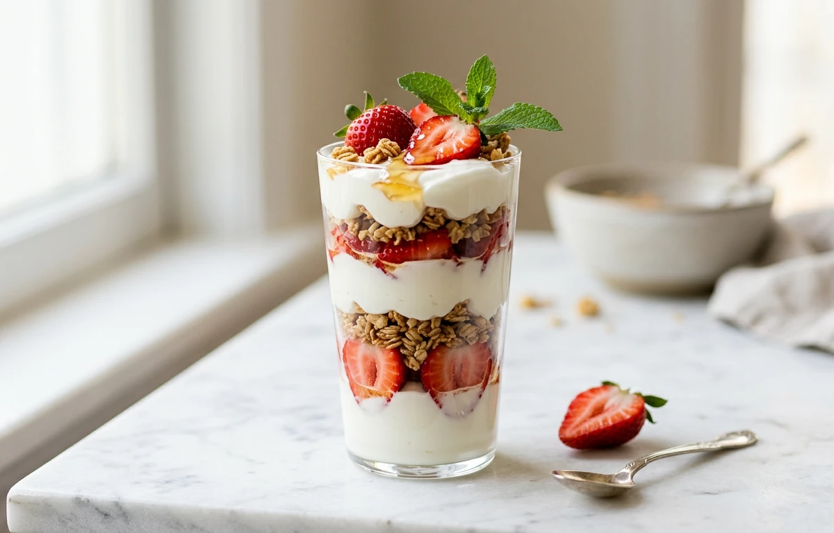 Simple Strawberry Yogurt Parfait