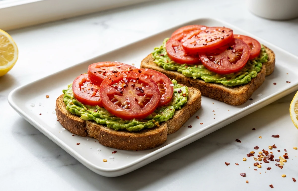 Simple Tomato & Avocado Toast