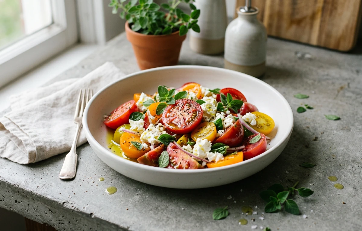 Simple Tomato & Feta Salad