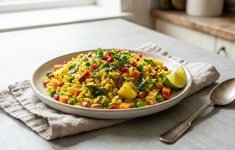 Simple Vegetable Poha