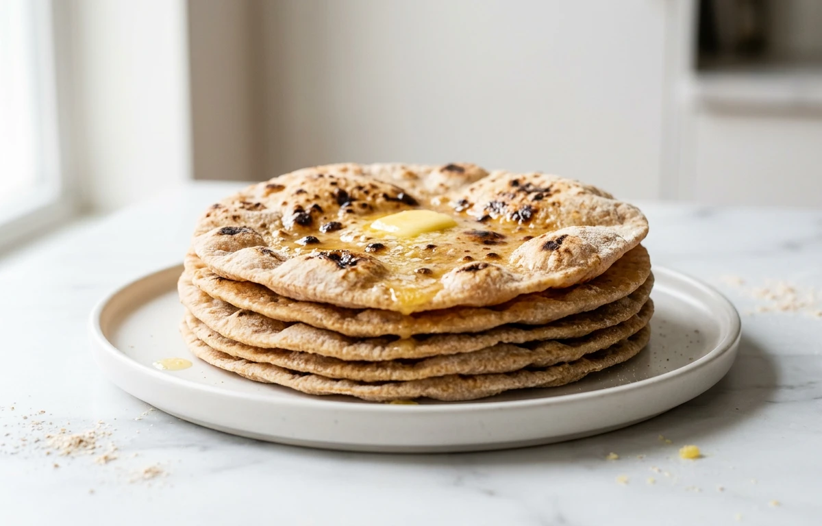 Simple Whole Wheat Flatbreads (Roti)