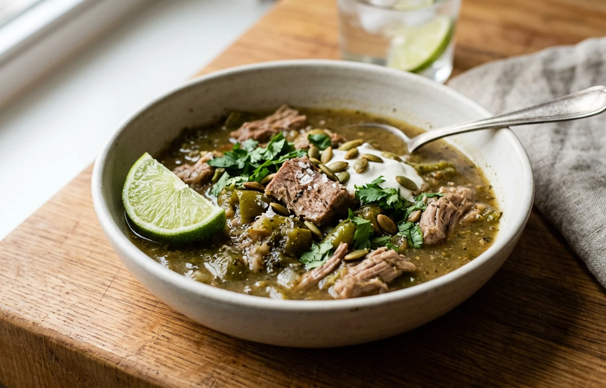 Slow-Simmered Lean Pork Green Chili