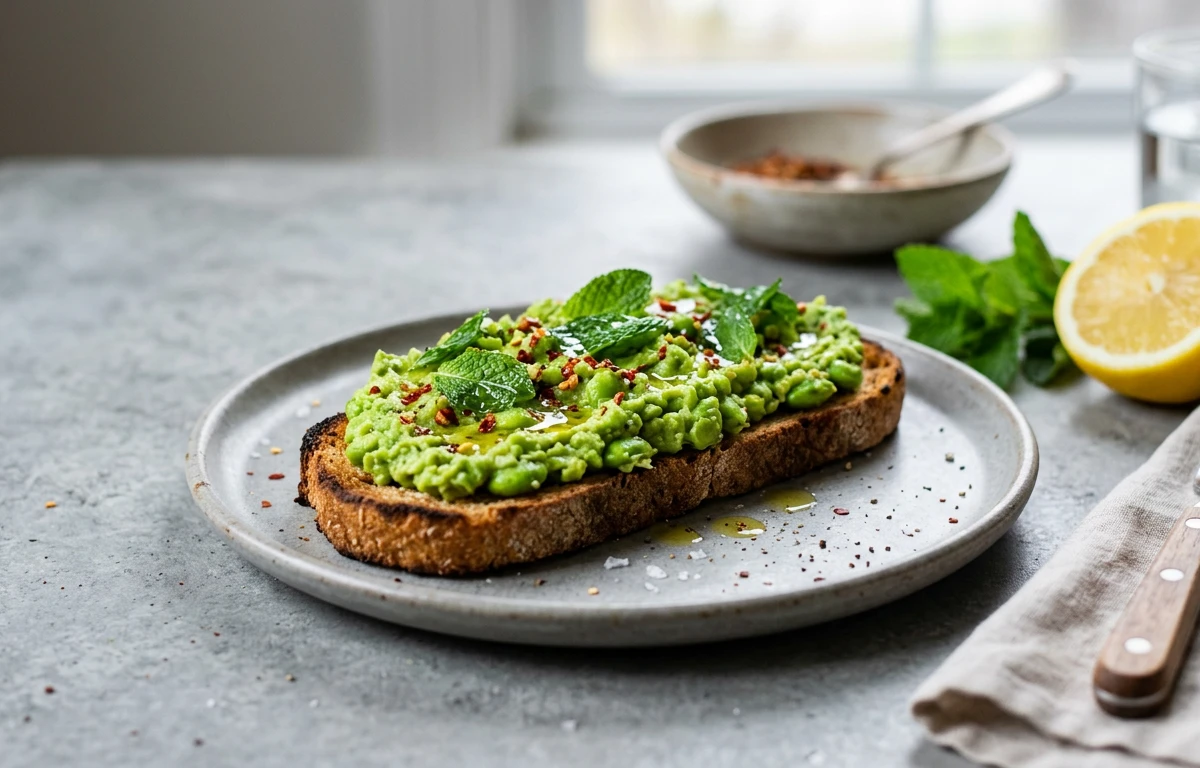 Smashed Edamame Toast