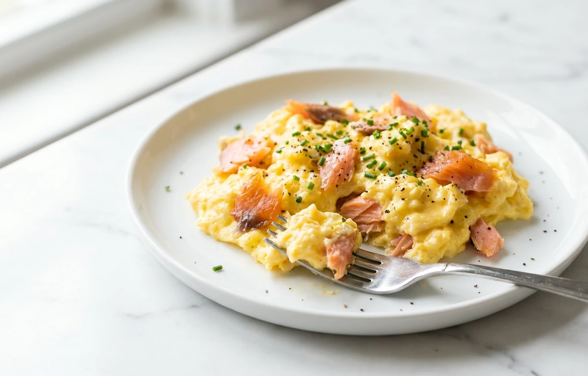 Smoked Salmon And Egg Scramble