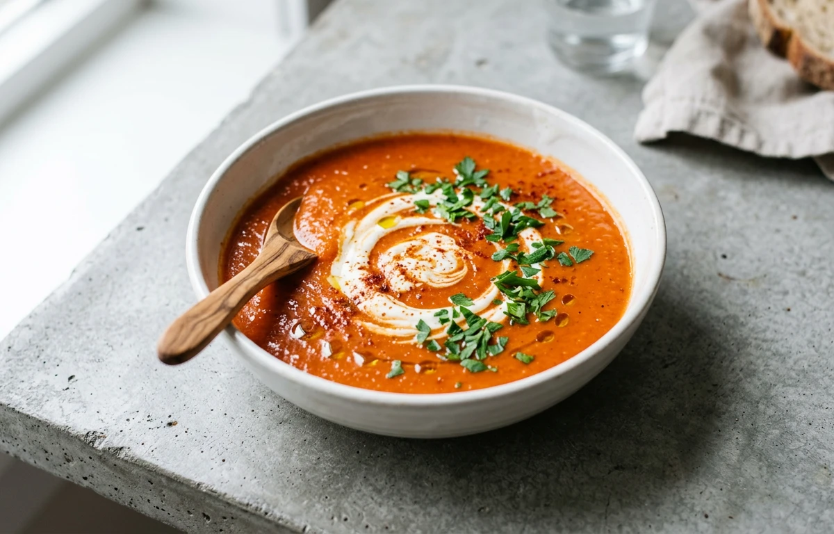 Smoky Roasted Red Pepper Soup