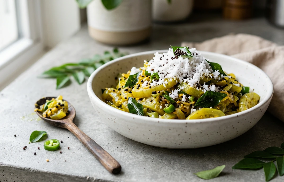 South Indian Snake Gourd Stir-Fry (Poriyal)