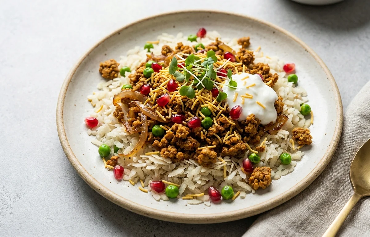 Soya Keema Poha