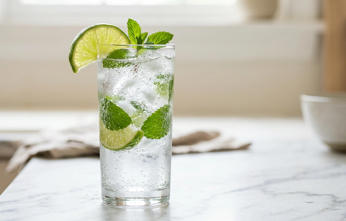 Sparkling Lime & Mint Water
