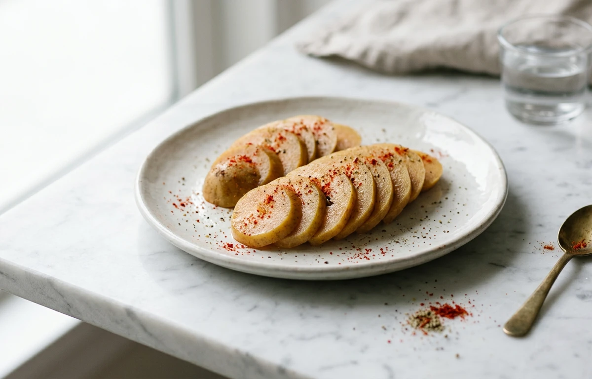 Spiced Chikoo Slices