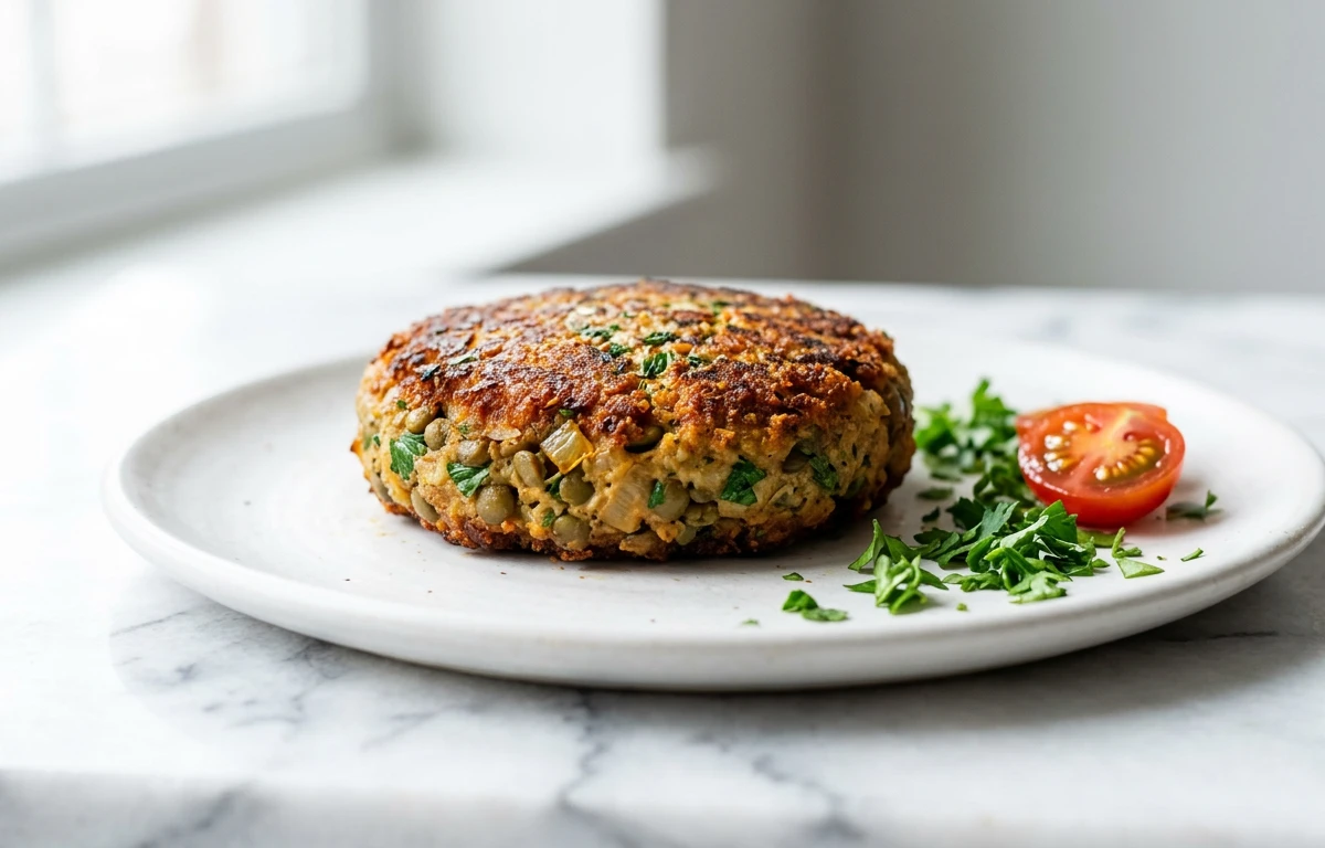 Spiced Green Lentil Burgers