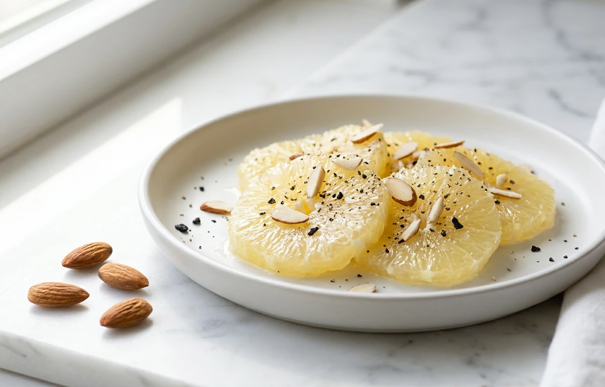 Spiced Mosambi Slices with Almonds