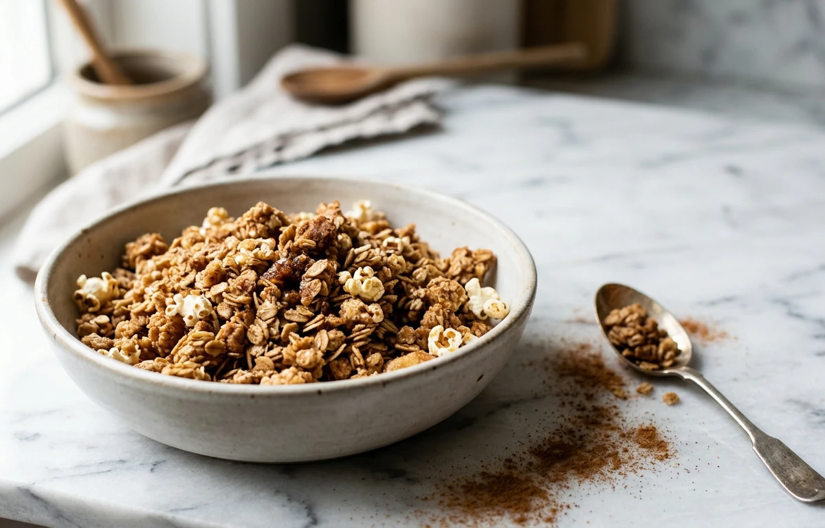 Spiced Peach Crumble Topping