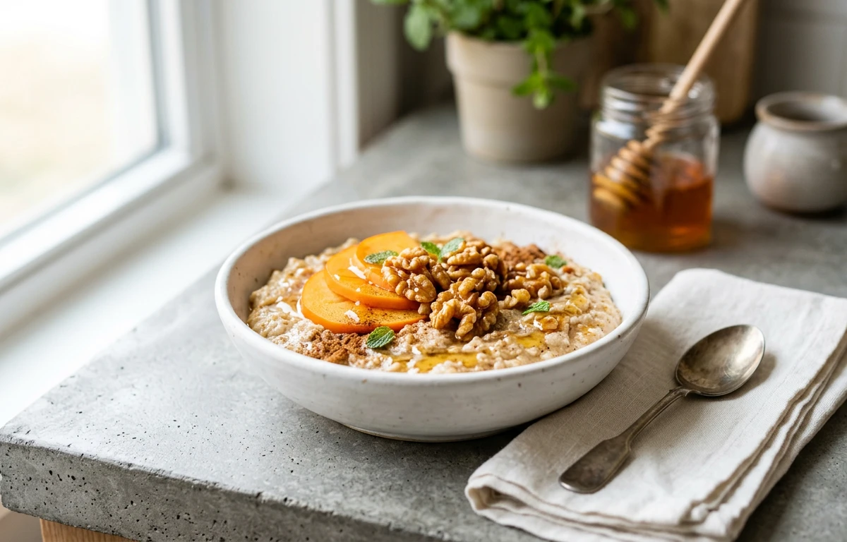 Spiced Persimmon Oatmeal