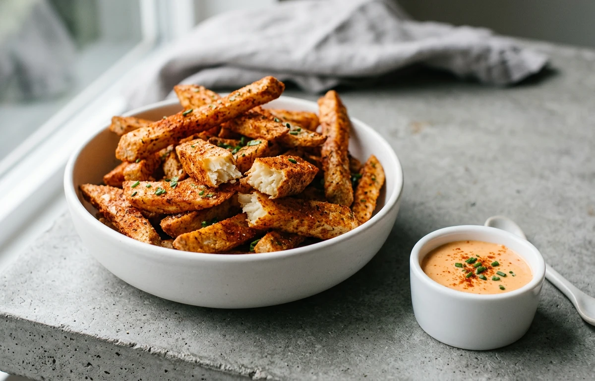 Spicy Baked Taro Fries