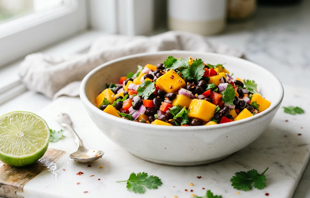 Spicy Mango & Black Bean Salsa