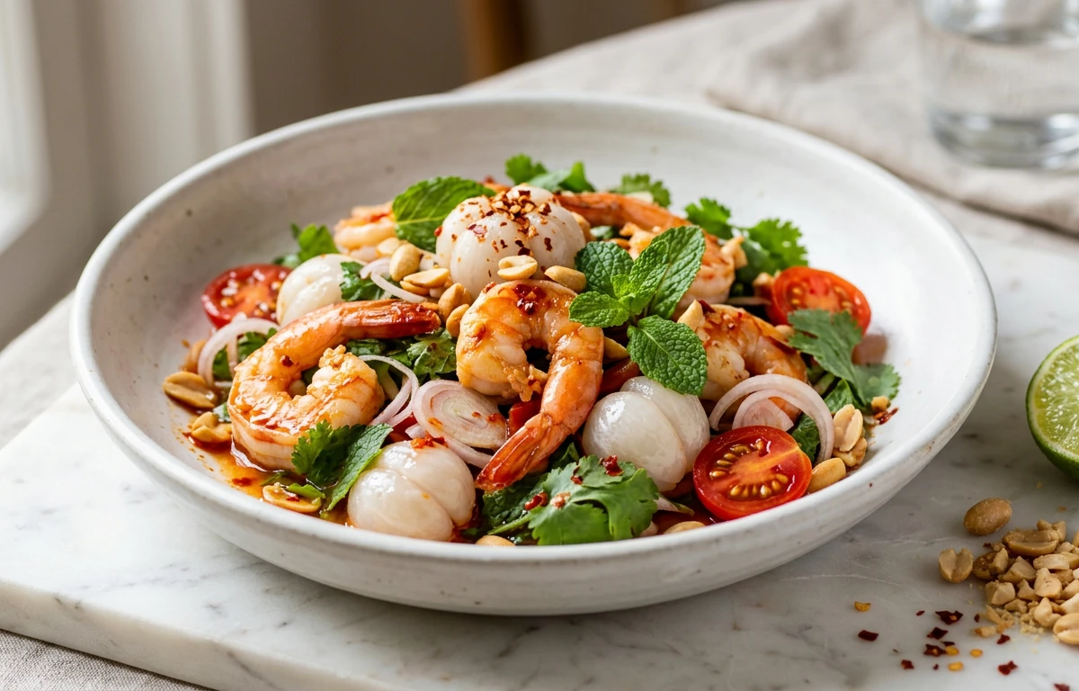 Spicy Mangosteen & Shrimp Salad