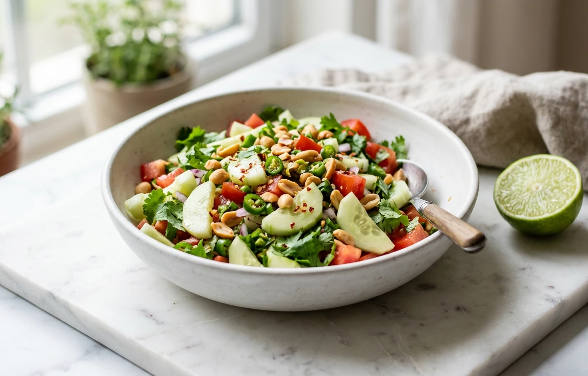 Spicy Peanut & Cucumber Salad