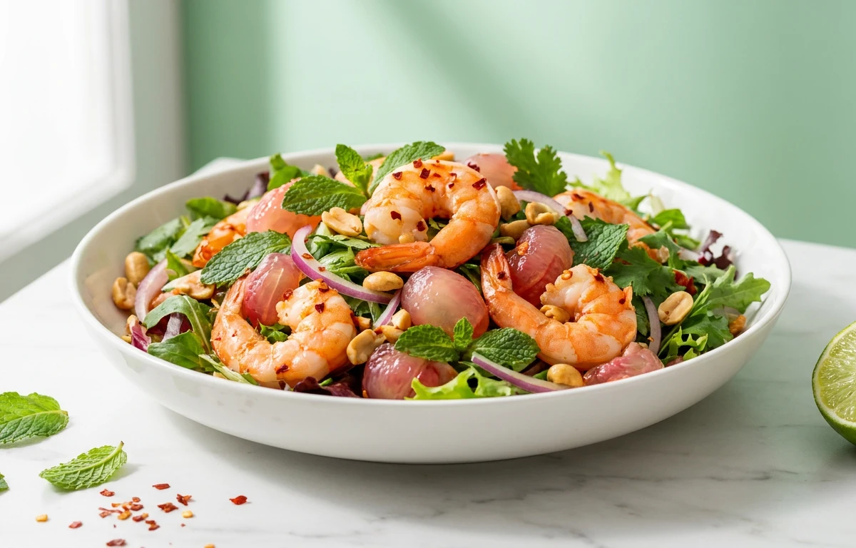 Spicy Rambutan & Shrimp Salad