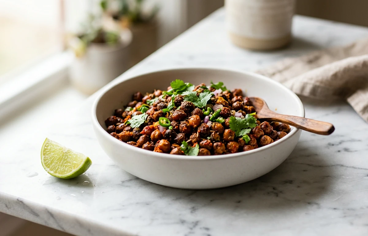 Spicy Roasted Kala Chana