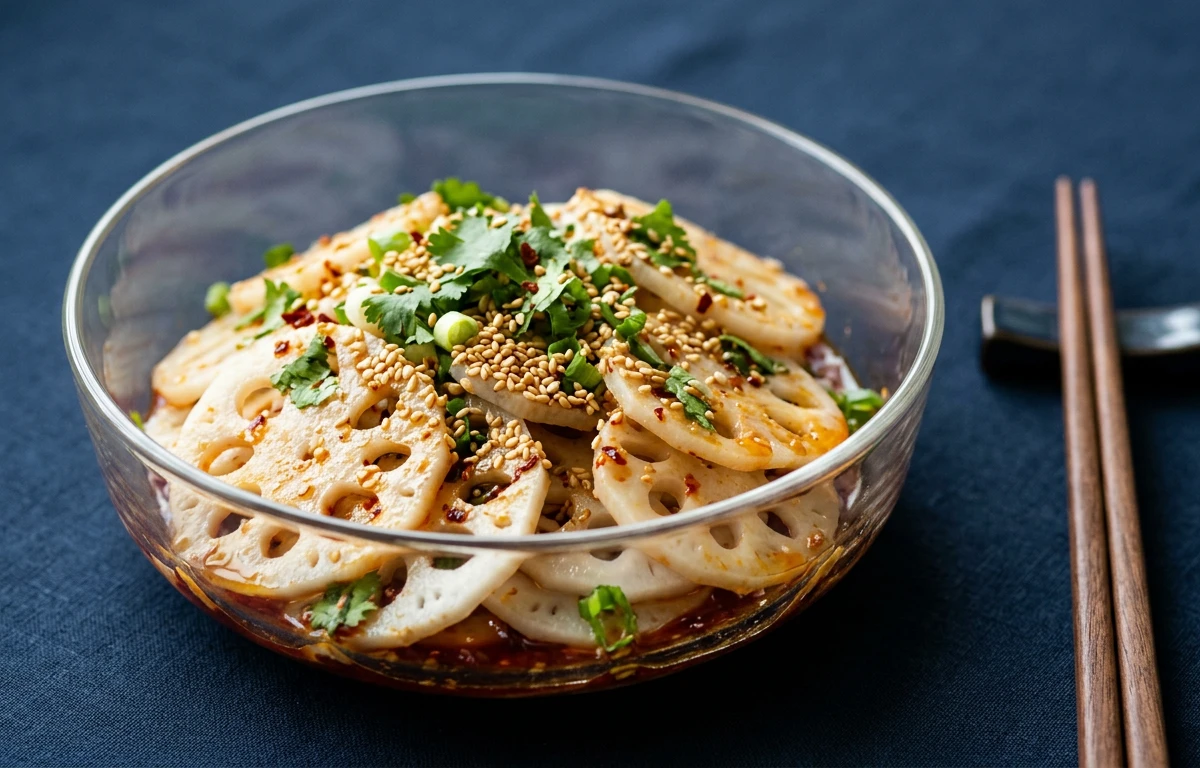 Spicy Sesame Lotus Stem Salad