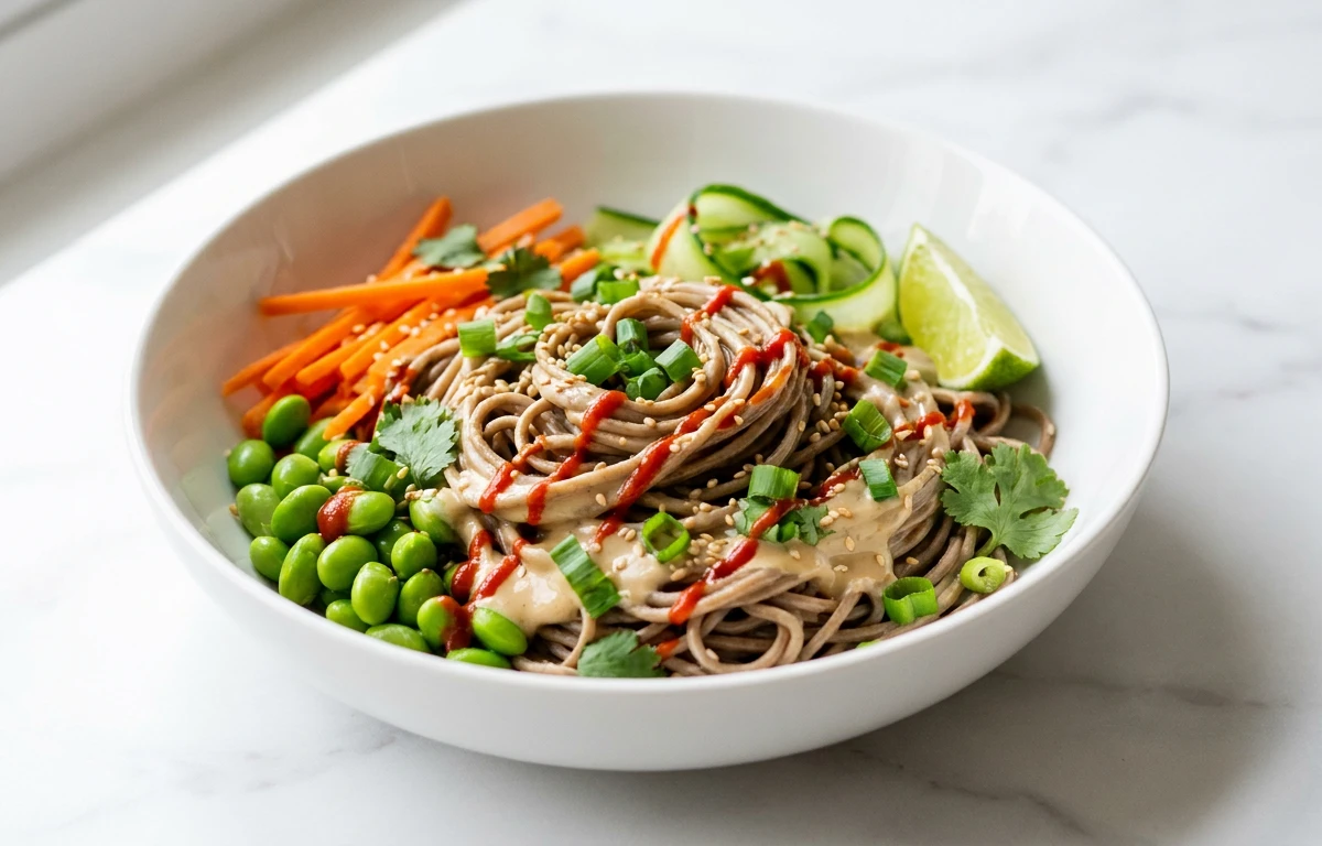 Spicy Tahini Noodle Bowl