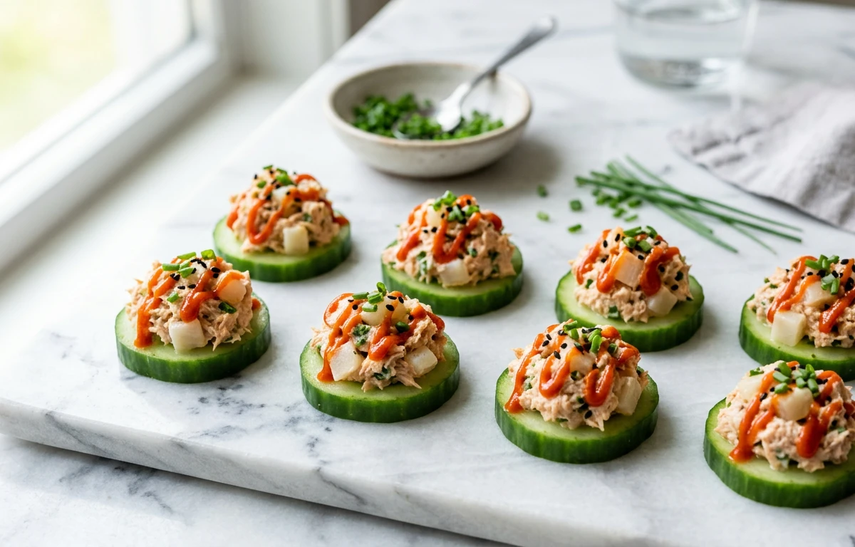 Spicy Tuna & Water Chestnut Bites